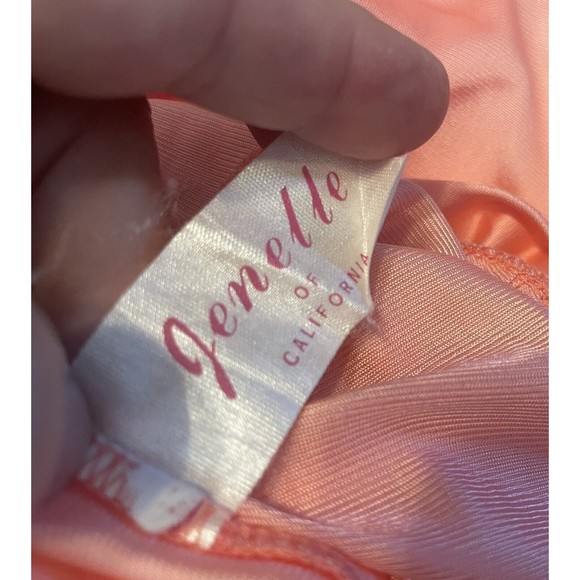 Vintage Jenelle of California Peach Pink Long Nylon Nightgown - Picture 5 of 13
